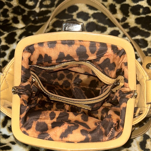 B. Makowsky Tan Leather Crossbody Bag - Picture 11 of 16